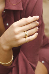 L'amour pinky ring gold plated