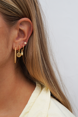 Dots hoop gold plated 23mm