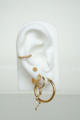 Bubble ear cuff gold plated