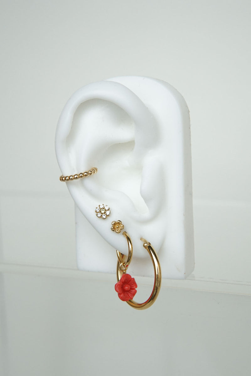 Bubble ear cuff gold plated
