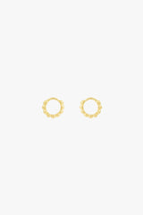 Small dots hoop gold plated (9mm)
