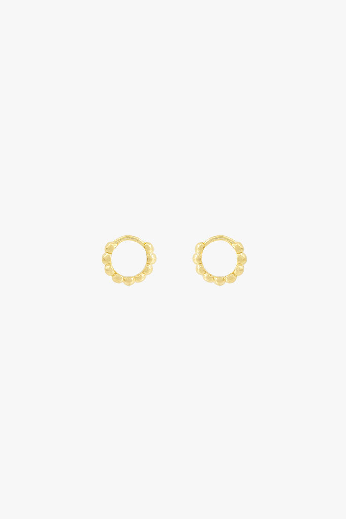 Small dots hoop gold plated (9mm)
