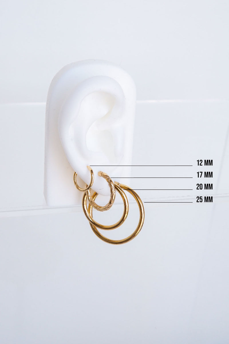 Wild classic earring gold plated small (20mm)