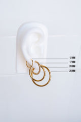 Wild classic earring gold plated medium (25mm)