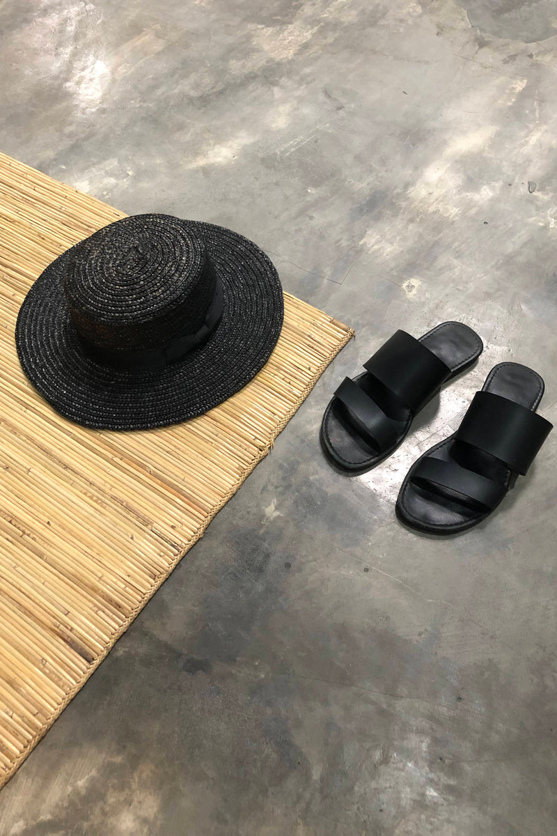 Black slippers double