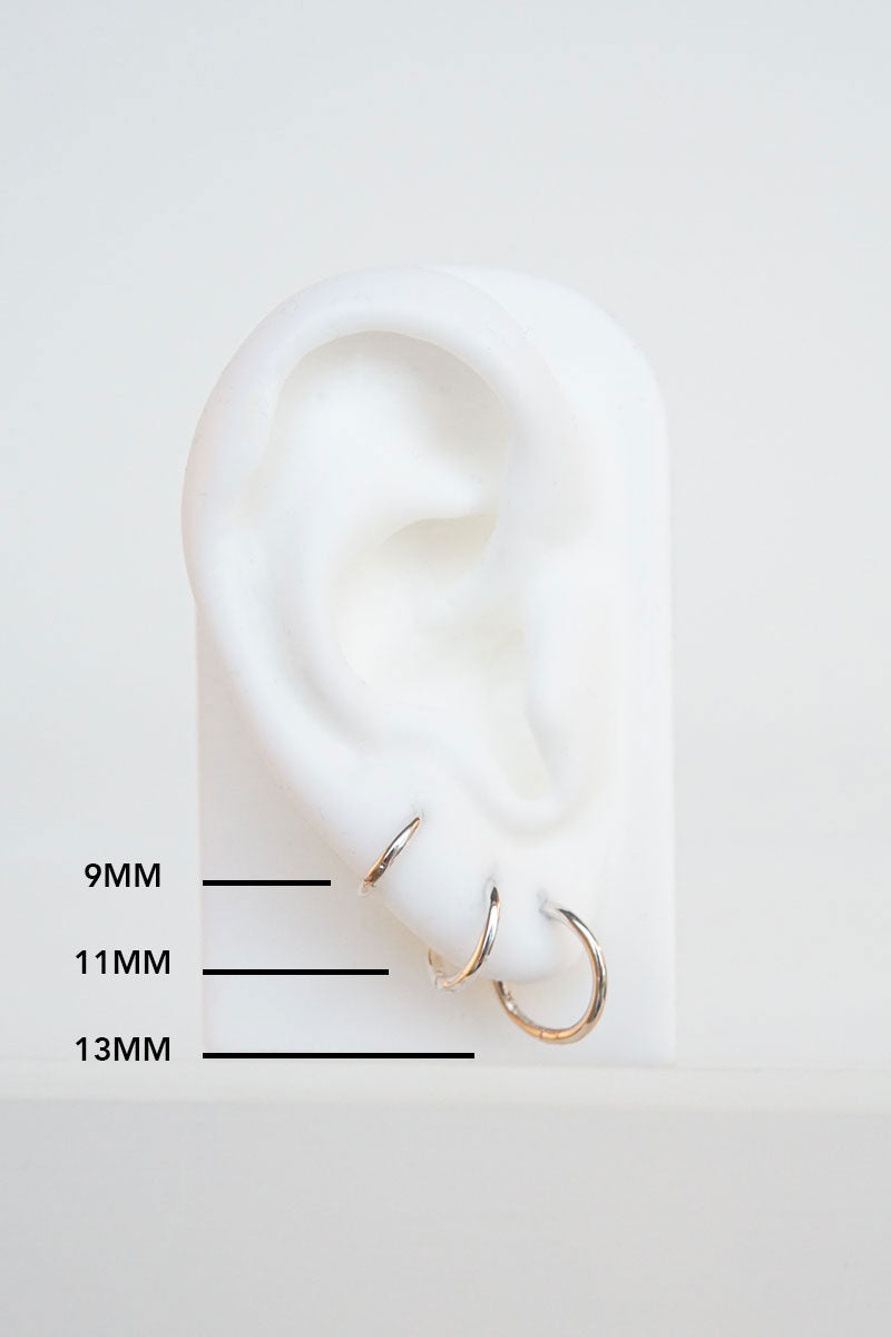 Basic wild hoop silver (11mm)