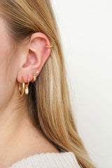Small dots hoop gold plated (9mm)
