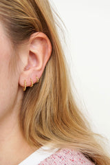 Small dots hoop gold plated (13mm)