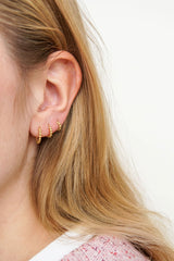Small dots hoop gold plated (9mm)