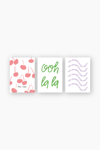 Joie de vivre postcard set