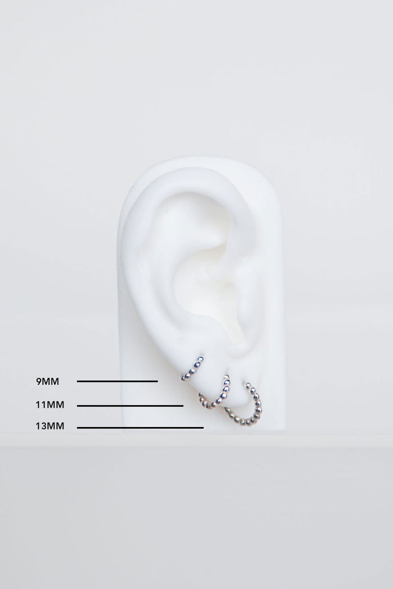 Small dots hoop silver (13mm)