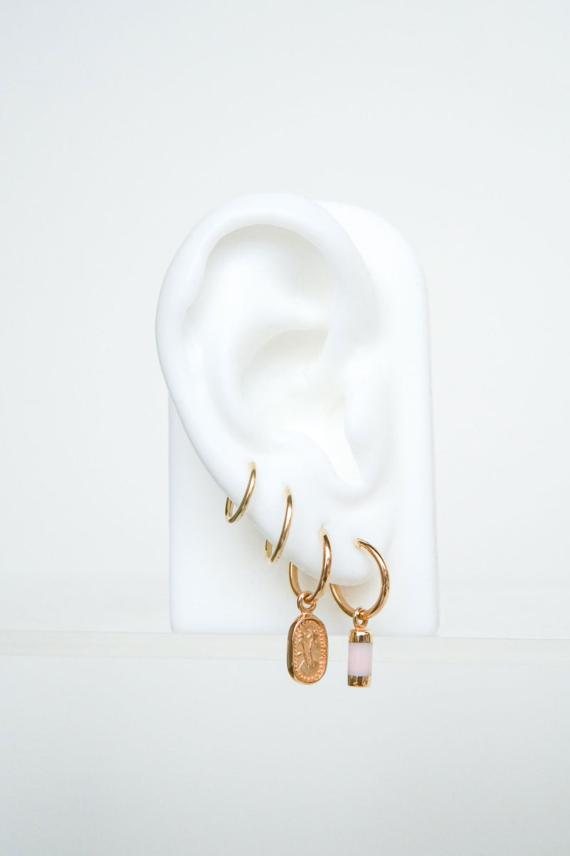 Basic wild hoop solid gold 14k (11mm)