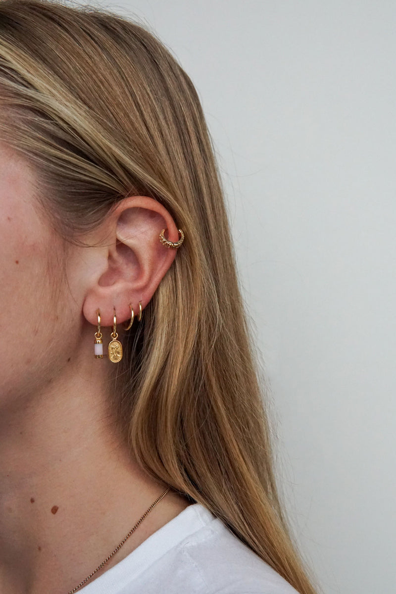 Basic wild hoop solid gold 14k (11mm)