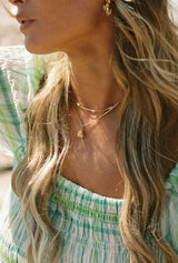 Clam shell necklace gold plated
