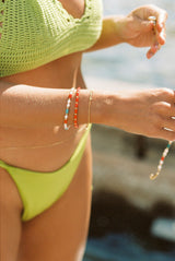 Colorful reef bracelet gold plated
