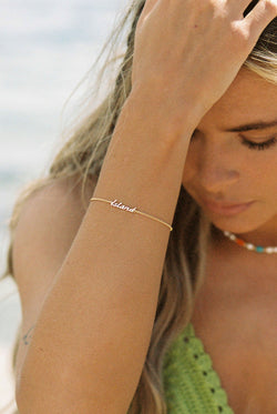 Island bracelet gold plated