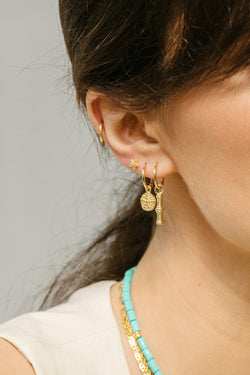 Starfish stud earring gold plated