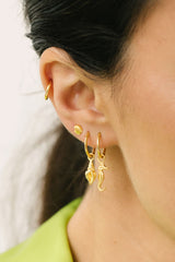 Shell stud earring gold plated