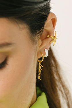Island earring gold plated