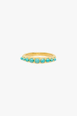 Antique turquoise stone ring gold plated