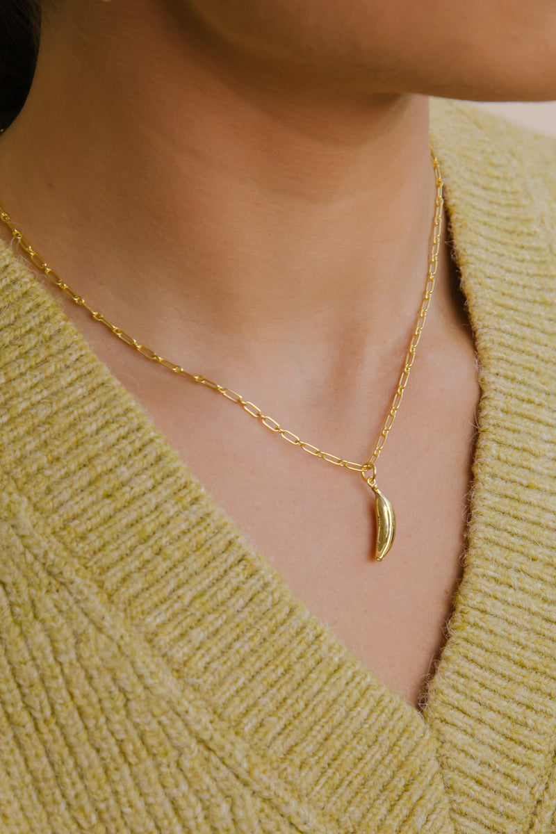Banana necklace gold plated