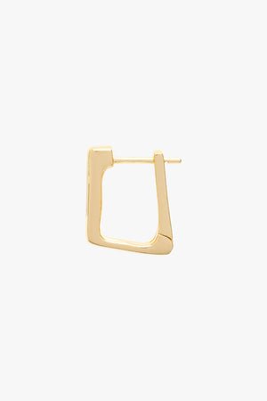 Basic rectangle hoop gold plated