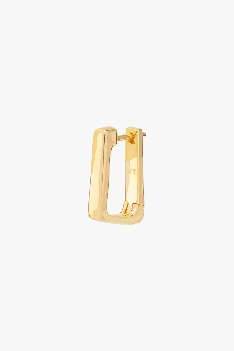 Basic rectangle hoop gold plated