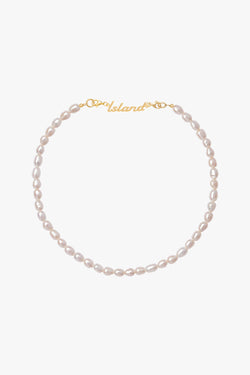 Chunky baroque pearl necklace gold plated