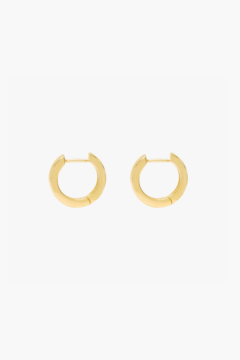 Classic huggie gold plated small (15mm)