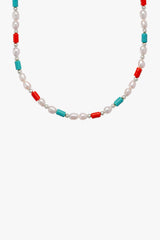 Colorful reef necklace silver