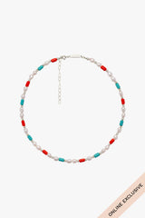 Colorful reef necklace silver
