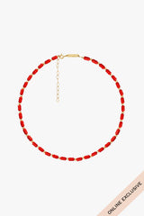 Coral necklace gold plated