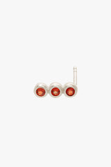 Coral stud earring silver