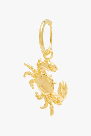 Crab earring gold plated