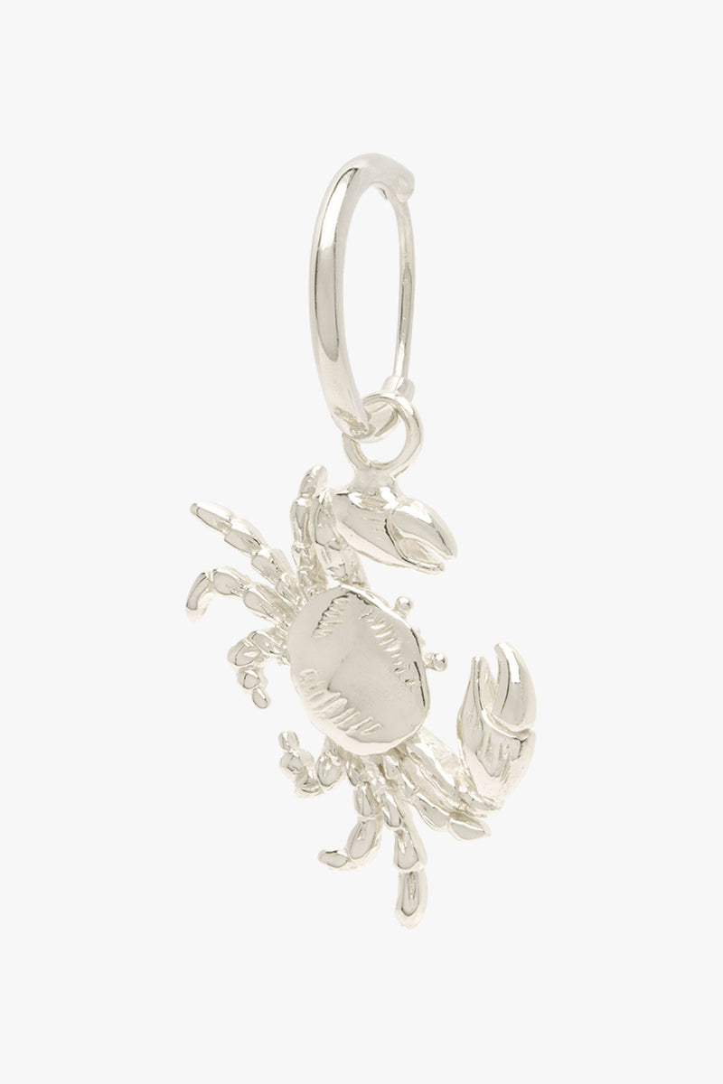 Crab earring silver