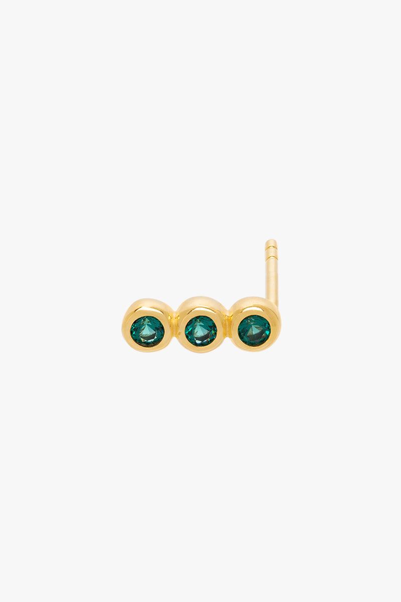Dotted jungle stud earring gold plated