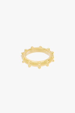 Dotted pinky ring gold plated