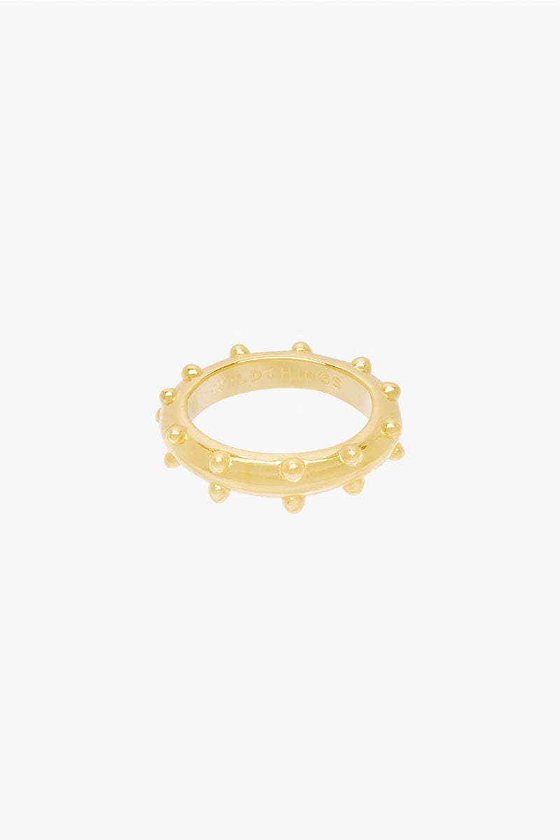Dotted pinky ring gold plated