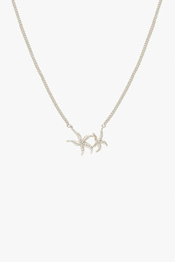 Double starfish necklace silver