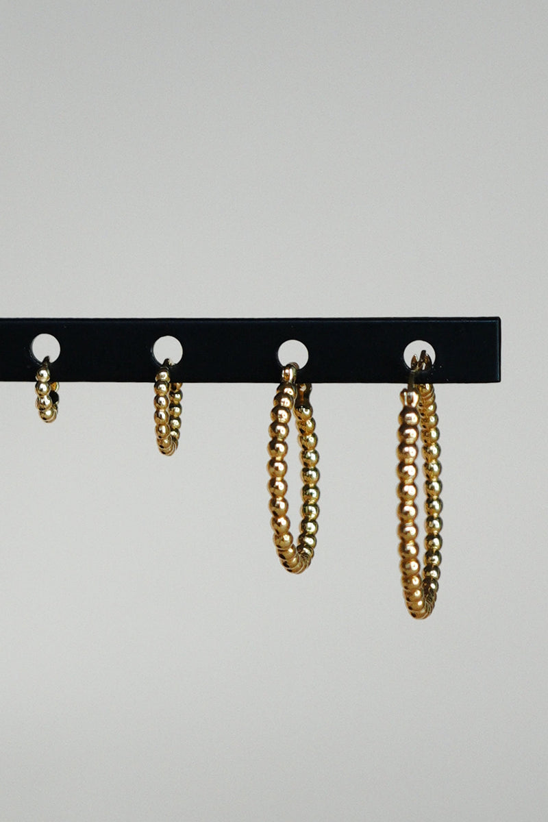 Small dots hoop gold plated (11mm)
