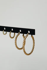 Small dots hoop gold plated (13mm)