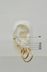 Basic wild hoop gold plated (9mm)