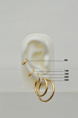 Wild classic earring gold plated medium (25mm)