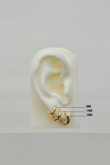 Hammered hoop gold plated medium (11mm)