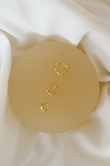 Hammered hoop gold plated medium (11mm)