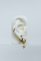 Starfish earring gold plated