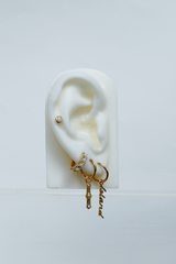 Salty stud earring gold plated