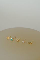 Salty stud earring gold plated