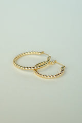 Dots hoop gold plated 23mm