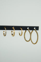 Dots hoop gold plated 30mm